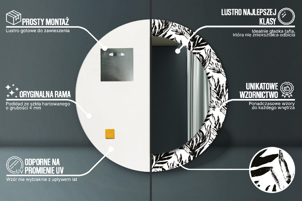 Runder spiegel mit dekoration Monster