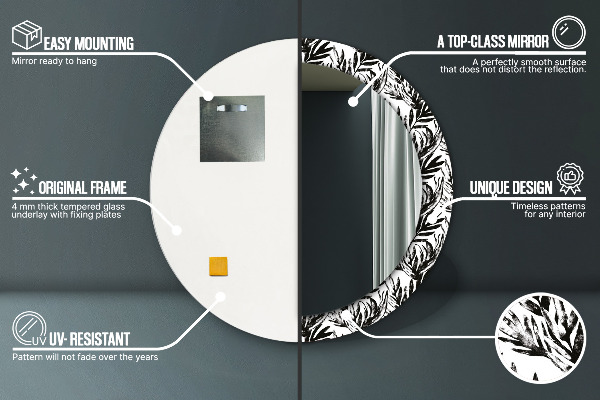 Runder spiegel mit dekoration Monster