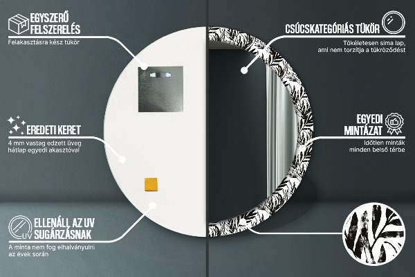 Runder spiegel mit dekoration Monster