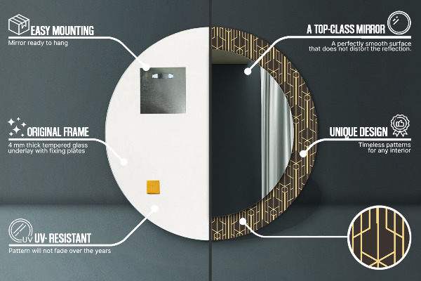 Runder spiegel aufdruck Abstrakt