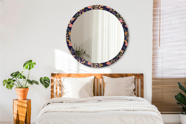 Runder spiegel aufdruck Aquarellpflanzen