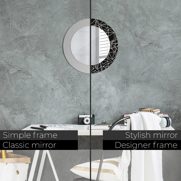 Runder spiegel mit dekoration Geometrisches Muster