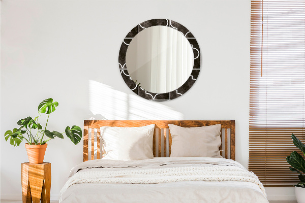 Runder spiegel mit dekorativem aufdruck Antike Fliesen