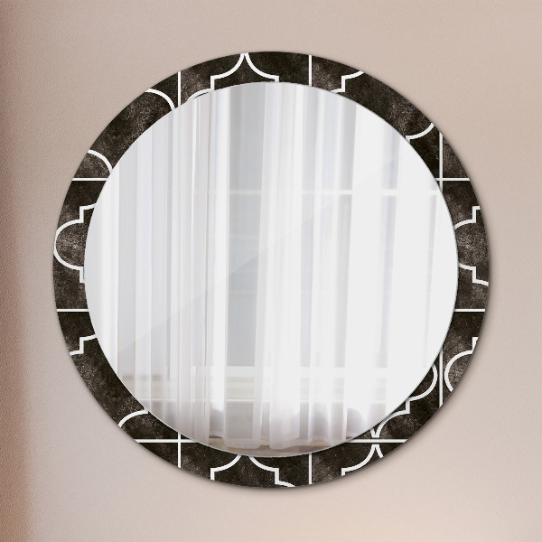Runder spiegel mit dekorativem aufdruck Antike Fliesen