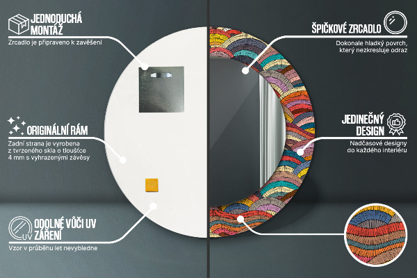 Runder spiegel aufdruck Bohemical Ornament