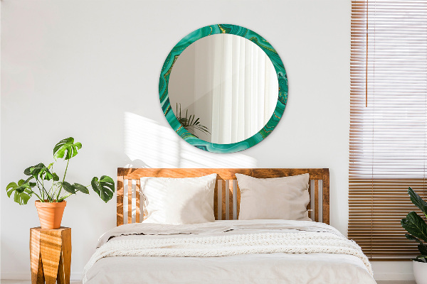 Runder spiegel aufdruck Achate Jaspis Marmor