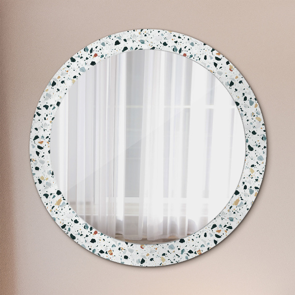 Runder spiegel aufdruck Naturstein