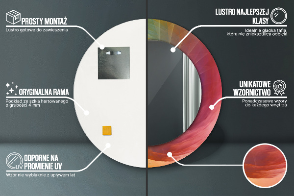 Runder spiegel aufdruck Hypnotische Spirale