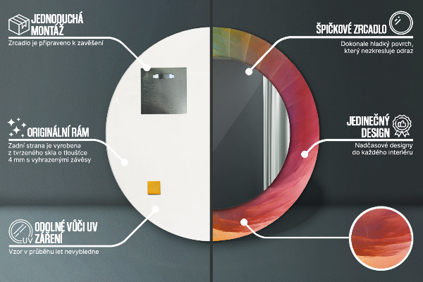 Runder spiegel aufdruck Hypnotische Spirale