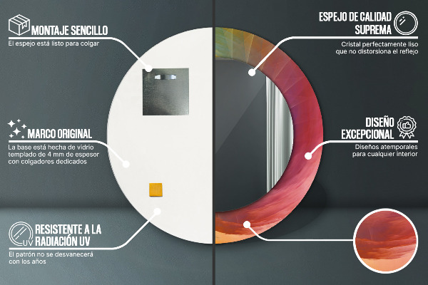 Runder spiegel aufdruck Hypnotische Spirale