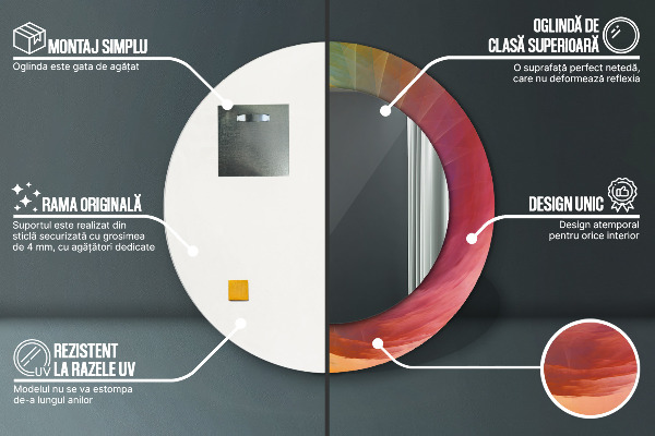 Runder spiegel aufdruck Hypnotische Spirale