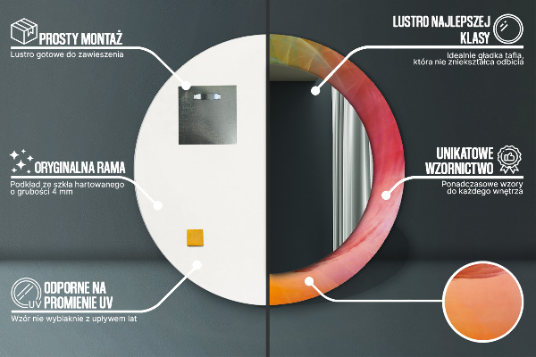 Runder spiegel aufdruck Hypnotische Spirale