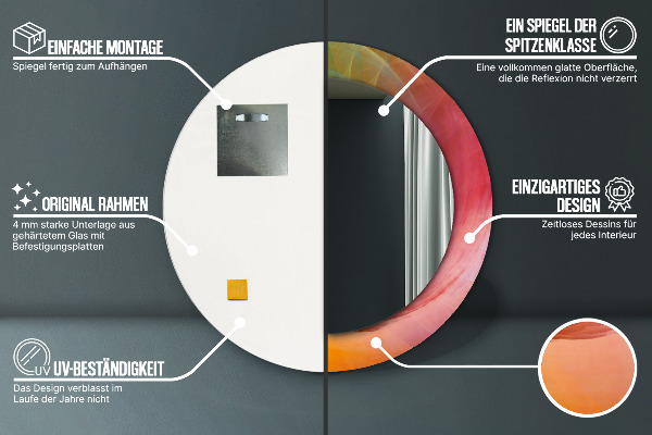 Runder spiegel aufdruck Hypnotische Spirale