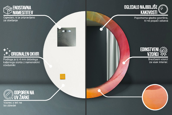 Runder spiegel aufdruck Hypnotische Spirale