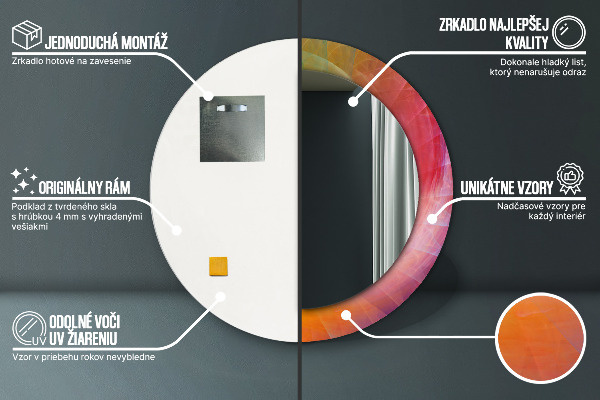 Runder spiegel aufdruck Hypnotische Spirale