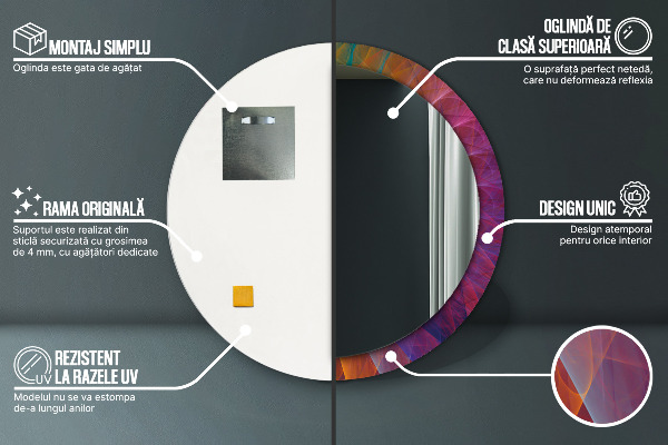 Runder spiegel aufdruck Hypnotische Spirale