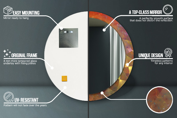 Runder spiegel aufdruck Spiralabstraktion