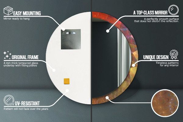 Runder spiegel aufdruck Spiralabstraktion