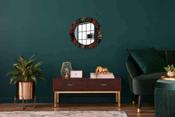 Runder spiegel aufdruck Grunge-abstraktes Muster