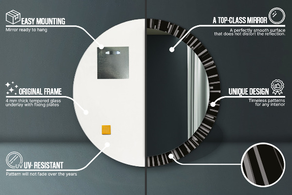 Runder spiegel aufdruck Radiale Zusammensetzung