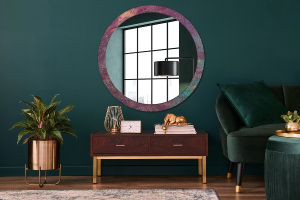 Runder spiegel mit dekoration Festival der Farben