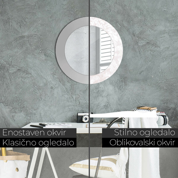 Runder spiegel aufdruck Empfindliche Roccoco-Textur