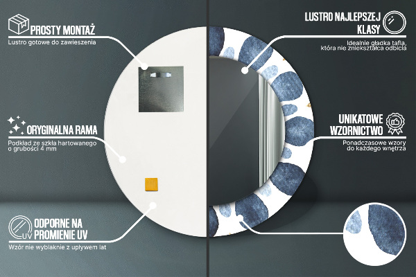 Runder spiegel mit dekoration Mondmandala