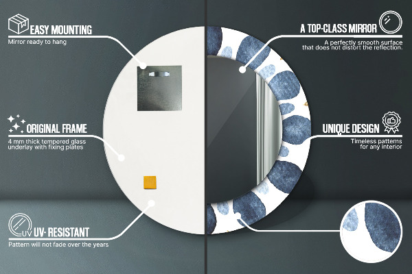 Runder spiegel mit dekoration Mondmandala