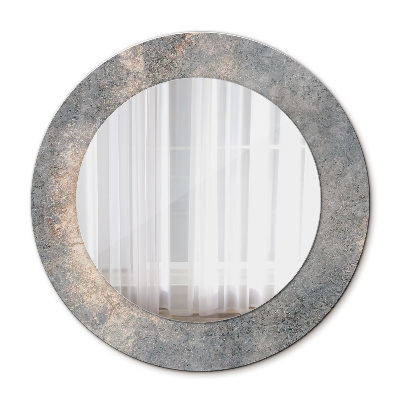 Runder spiegel bedrucktem rahmen Vintage Beton