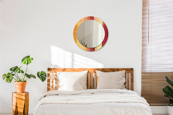 Runder spiegel bedrucktem rahmen Zusammenfassung Bild