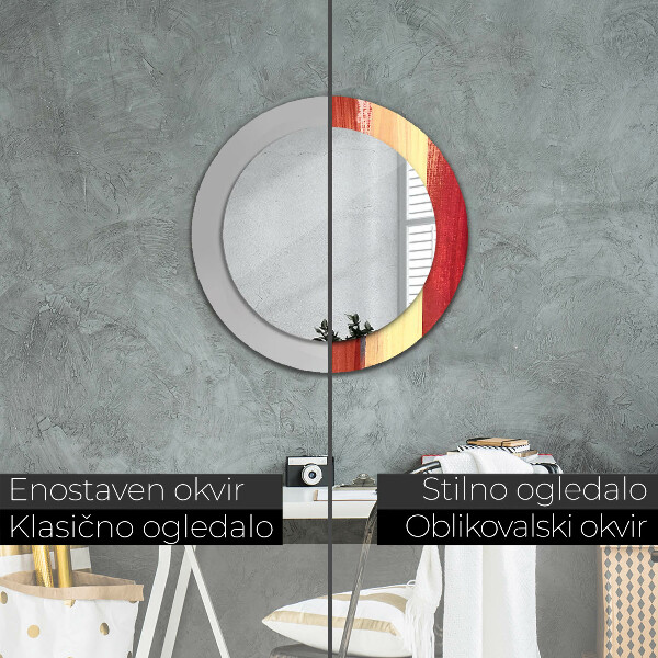 Runder spiegel bedrucktem rahmen Zusammenfassung Bild