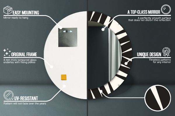 Runder spiegel aufdruck Abstraktionsgeometrie