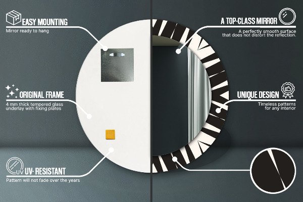 Runder spiegel aufdruck Abstraktionsgeometrie