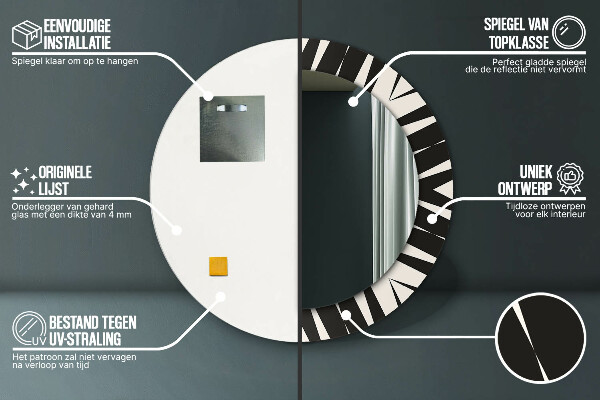 Runder spiegel aufdruck Abstraktionsgeometrie