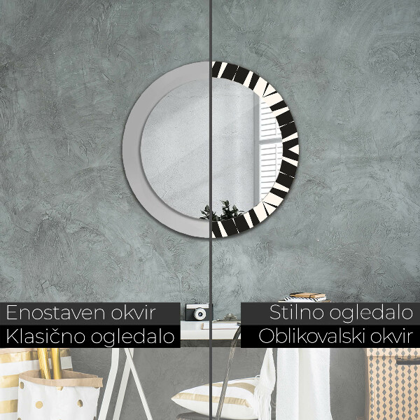 Runder spiegel aufdruck Abstraktionsgeometrie