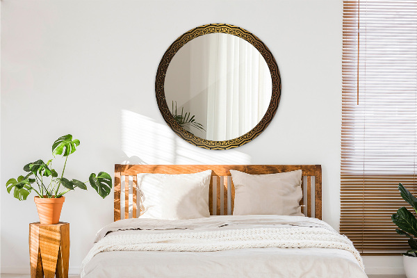 Runder spiegel mit dekoration Griechische Verzierung