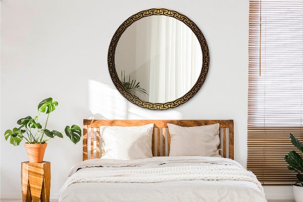 Runder spiegel mit dekoration Griechische Verzierung