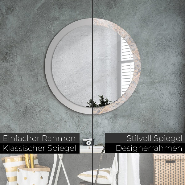 Runder spiegel mit dekoration Shabby Mosaic