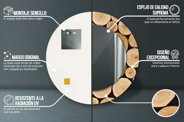 Runder spiegel aufdruck Protokolle