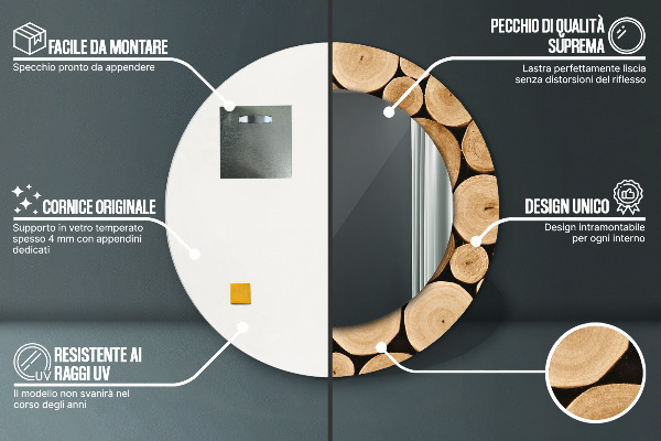 Runder spiegel aufdruck Protokolle