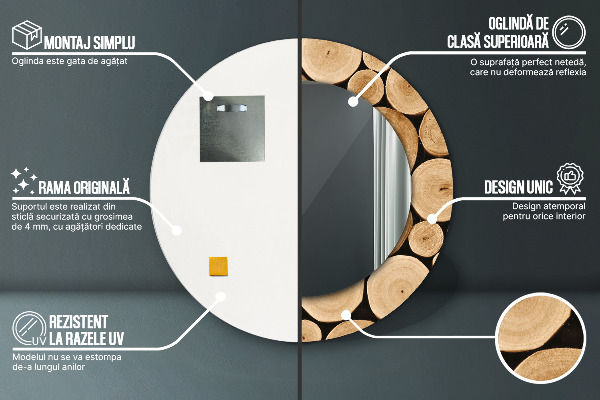 Runder spiegel aufdruck Protokolle