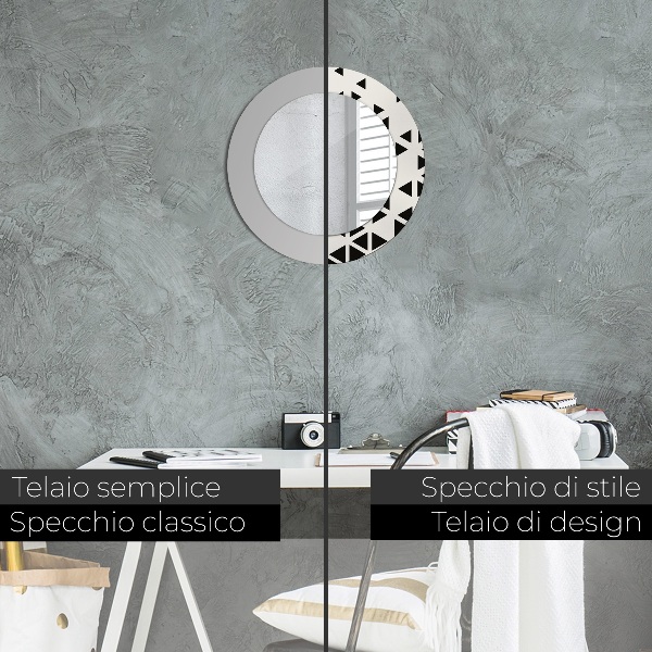 Runder spiegel aufdruck Zusammenfassung geometrisch