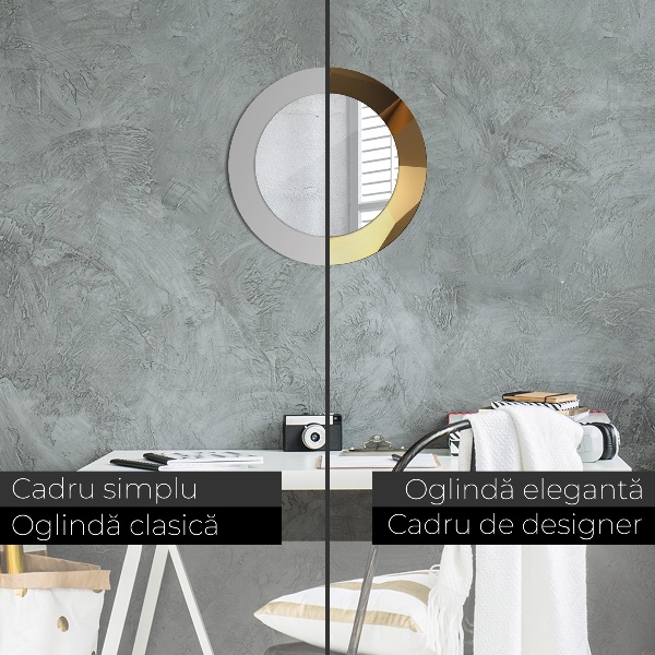 Runder spiegel mit dekoration Gold Abstraktion