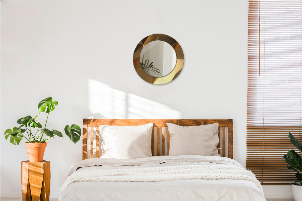 Runder spiegel mit dekoration Gold Abstraktion