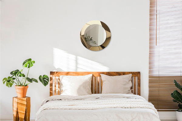 Runder spiegel mit dekorativem aufdruck Moderne Abstraktion