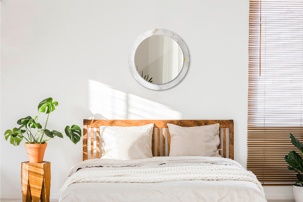 Runder spiegel mit dekoration Glänzender Marmor