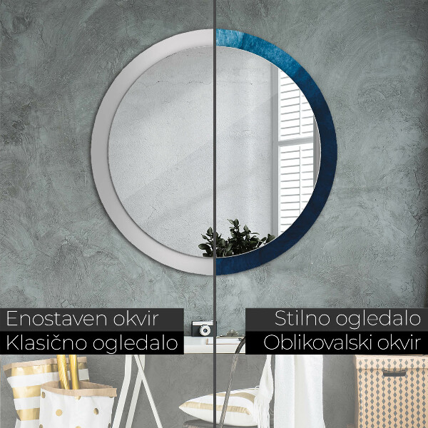 Runder spiegel mit dekoration Abstrakte Kunst