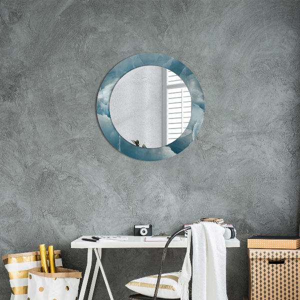 Runder spiegel mit dekoration Blauer Onyx-Marmor