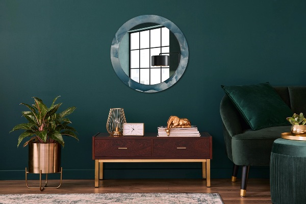 Runder spiegel mit dekoration Blauer Onyx-Marmor
