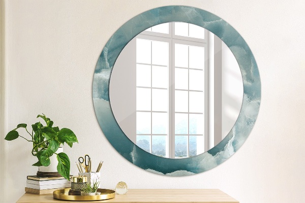 Runder spiegel mit dekoration Blauer Onyx-Marmor